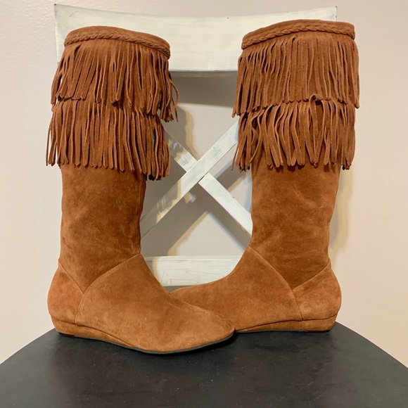 GIANNI BINI leather Moccasin bohemian boots shoes